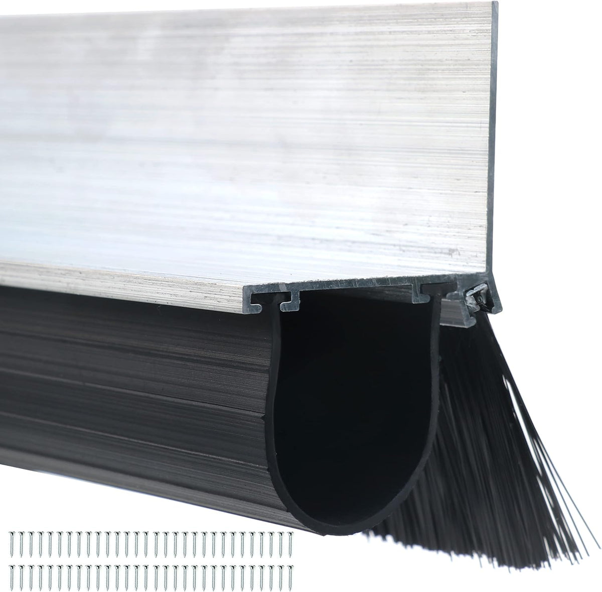 Heavy-Duty U Shape Bottom Rubber Garage Door Weather Stripping Kit (16.4ft) L7822