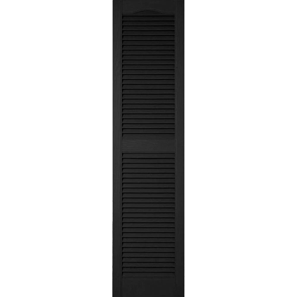 Black Vinyl Louver Shutters E636