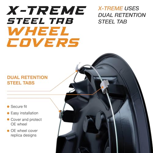 17" Gloss Black Car Wheel Cover Set of 4 I263