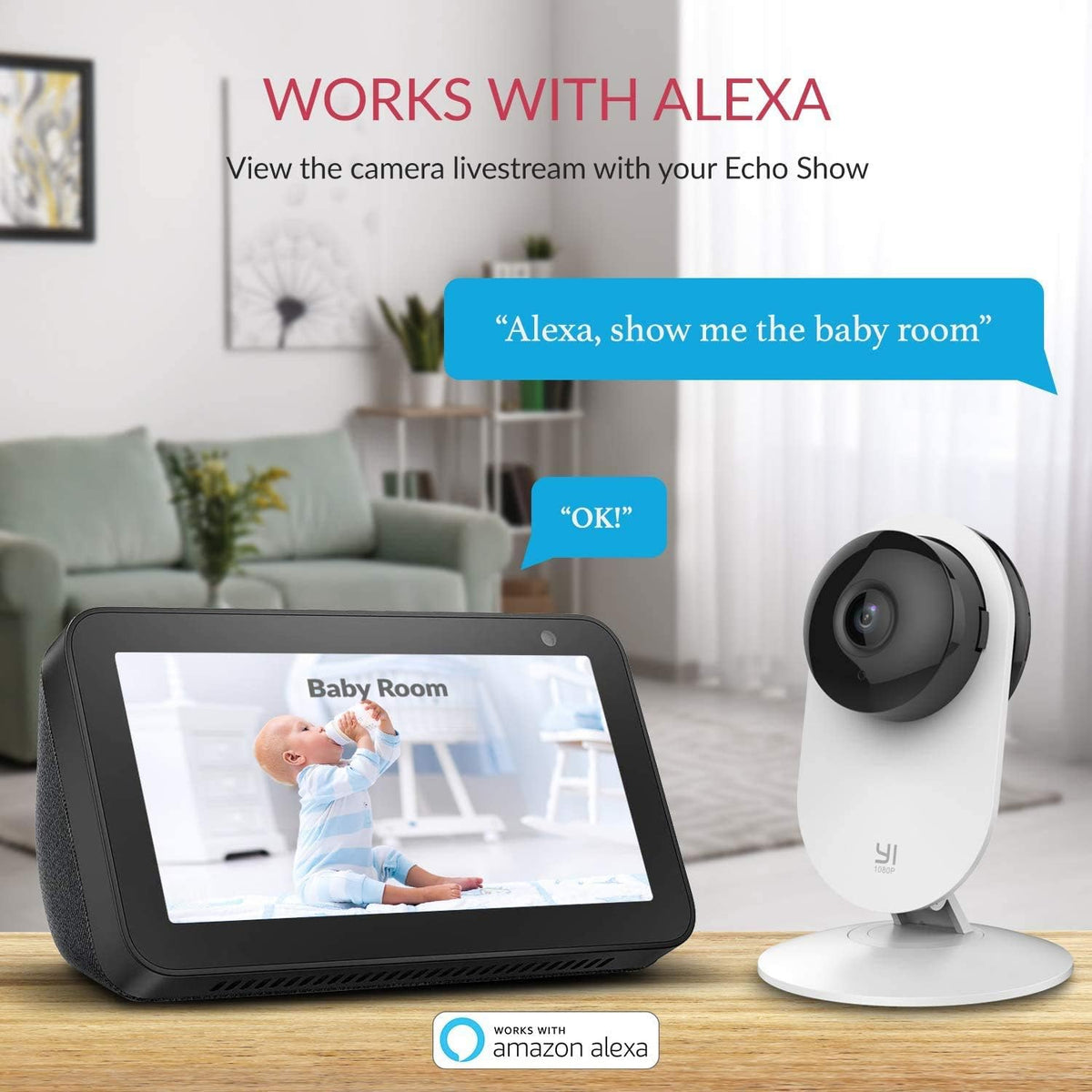 4pc 1080p 2.4G WiFi Indoor Security Camera with Night Vision and 2-Way Audio K16873