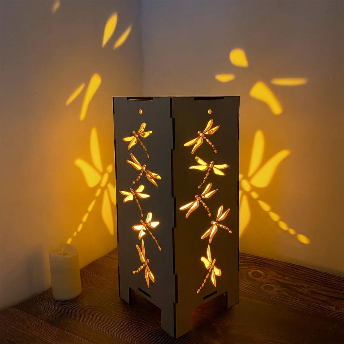 Vintage Wood Corner Floor Lamp C3098
