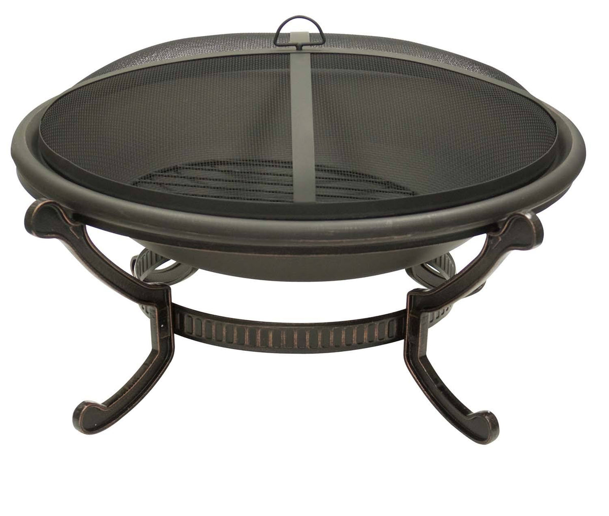 Bronze Fire Pit with Spark Guard Screen X26185