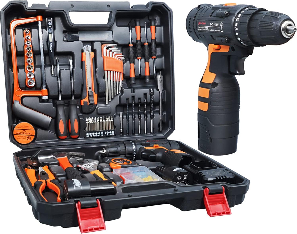 21V Brushless Cordless Drill Driver Kit with Case, 112pcs Bits Accessories X4663