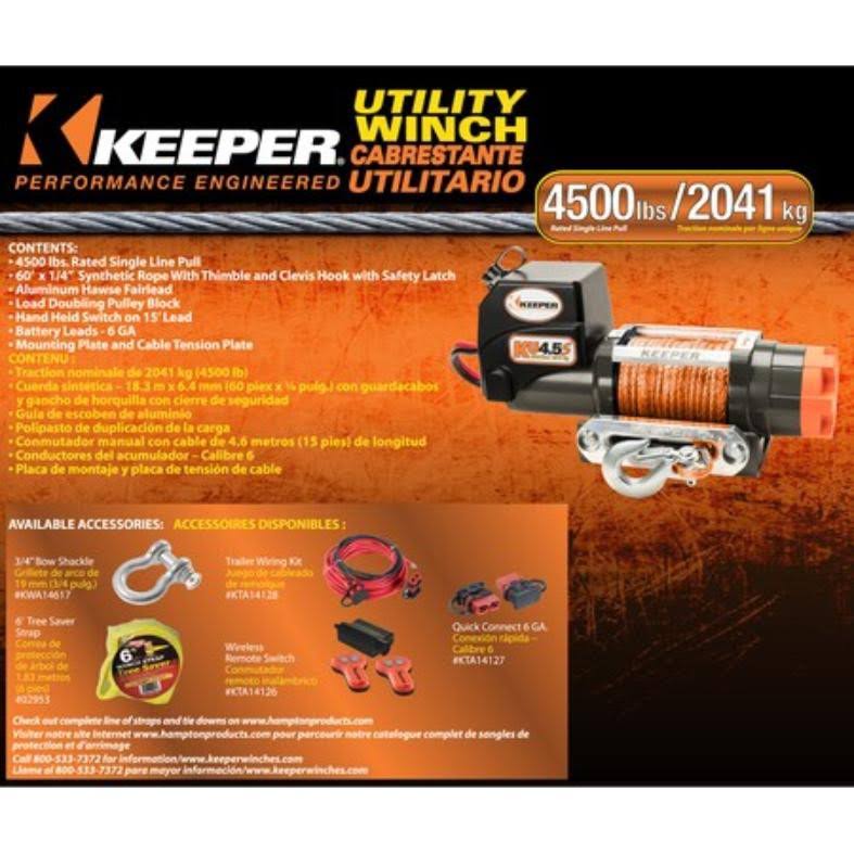 4500-lb Universal Winch E7199