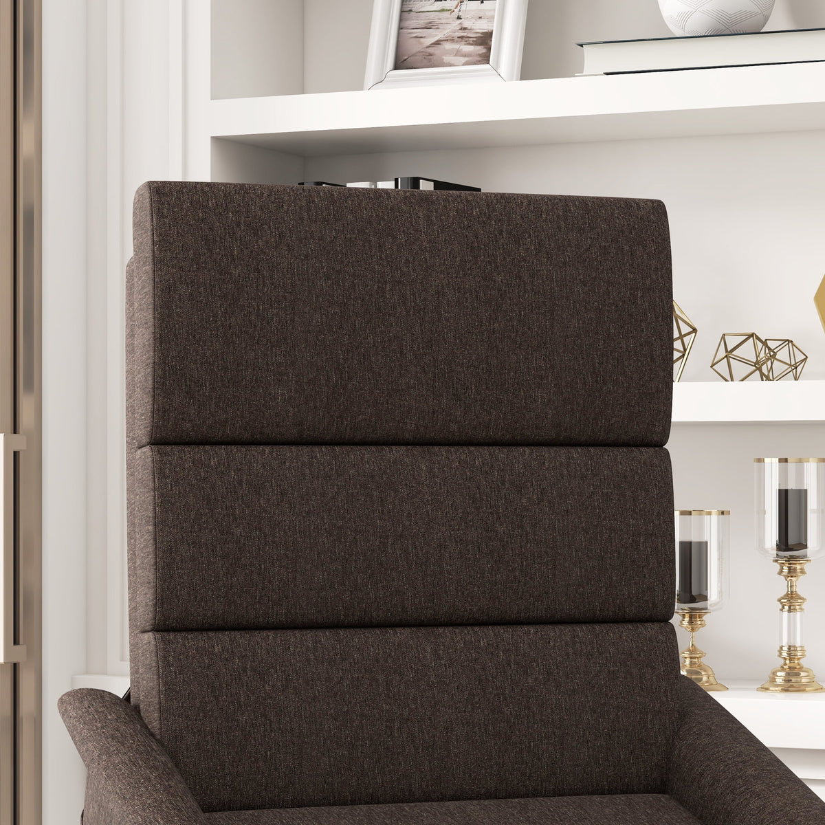 Brown Power Lift Recliner Chair with Remote Control C7873