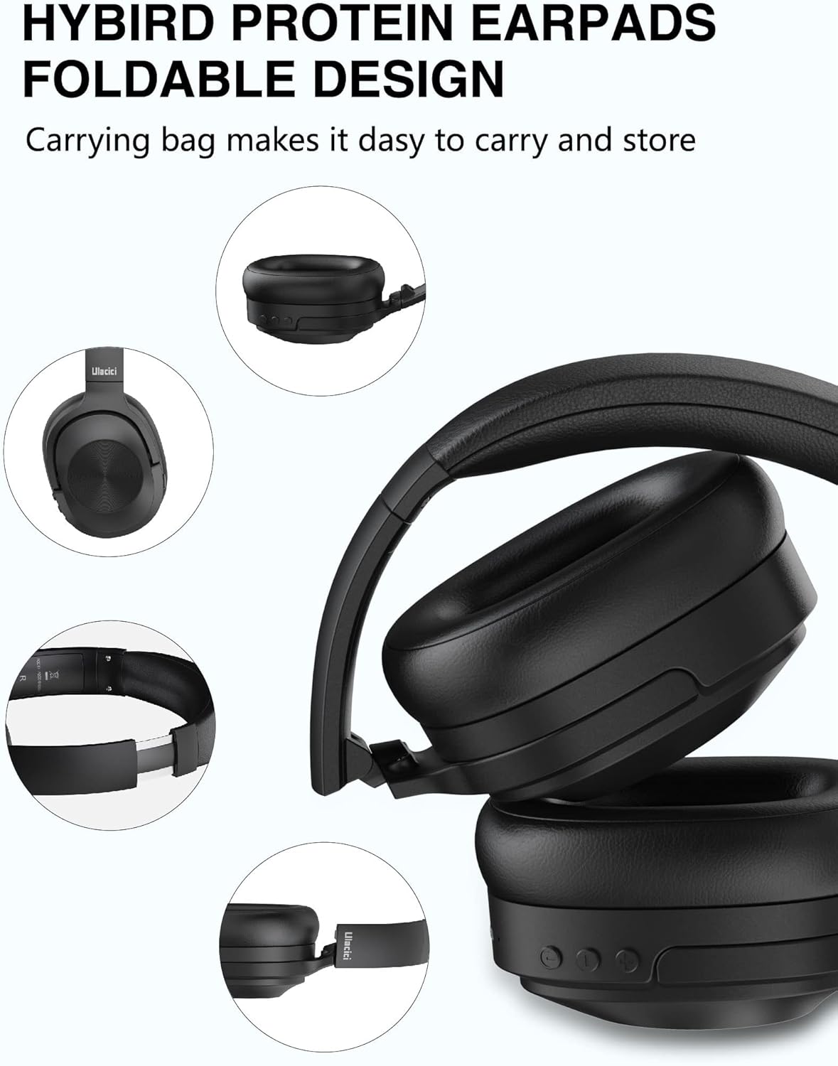Wireless Bluetooth Noise Cancelling Headphones with Mic 30 Hours Playtime S684