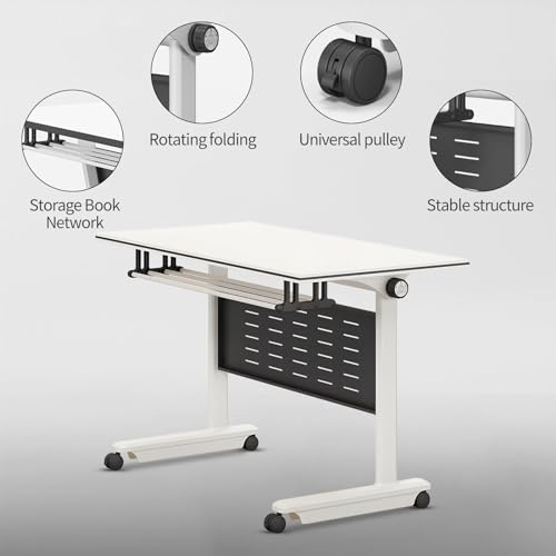 Mobile Folding Conference Table with Wheels (4PCS) I804132