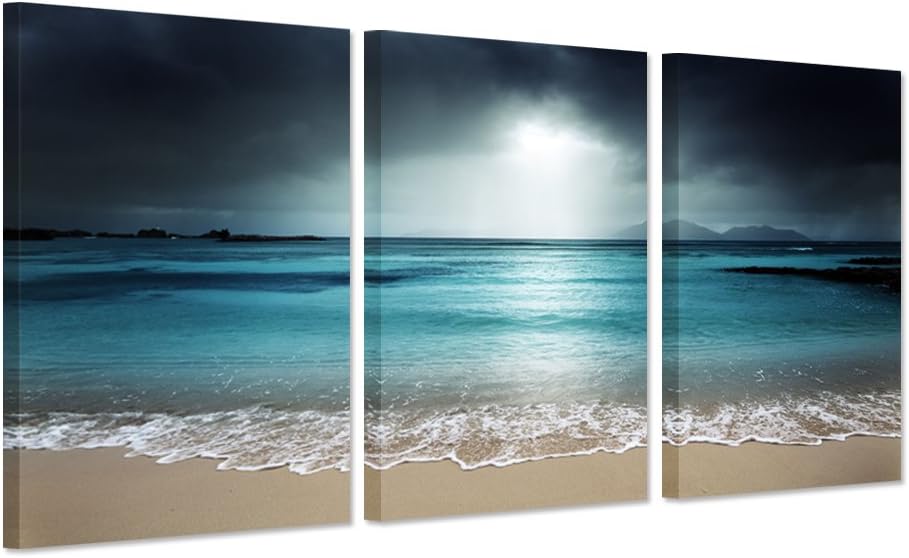Blue Sea Canvas Wall Art T3074
