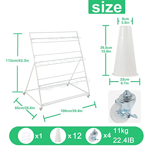 3 Layers Metal Plant Stand with Buckets R589