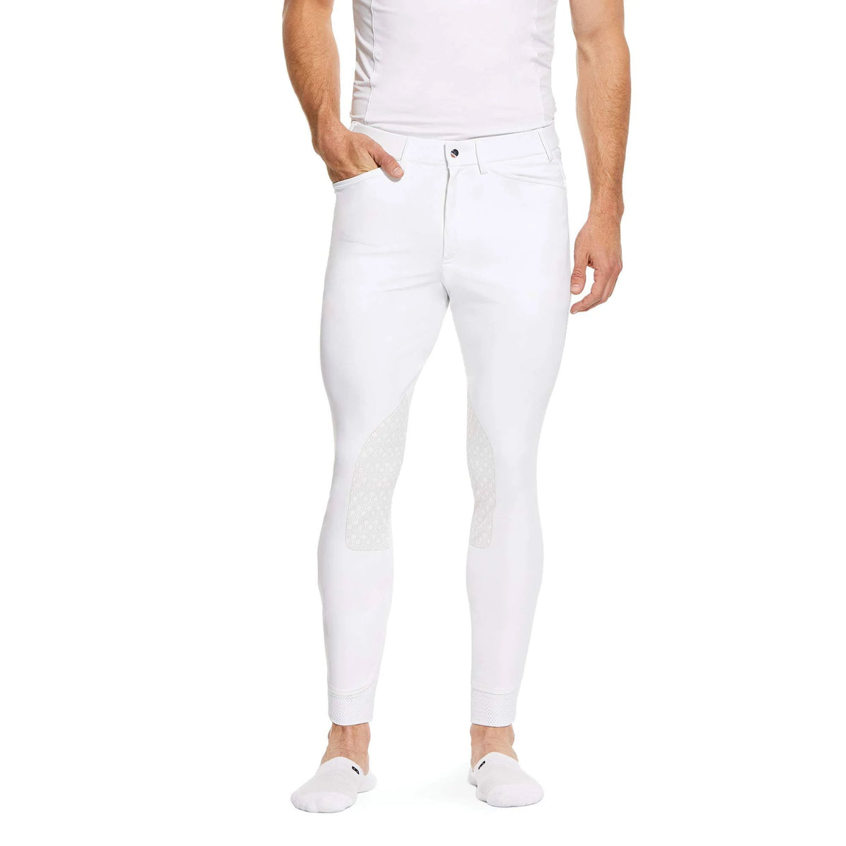 White Knee Patch Breeches K440