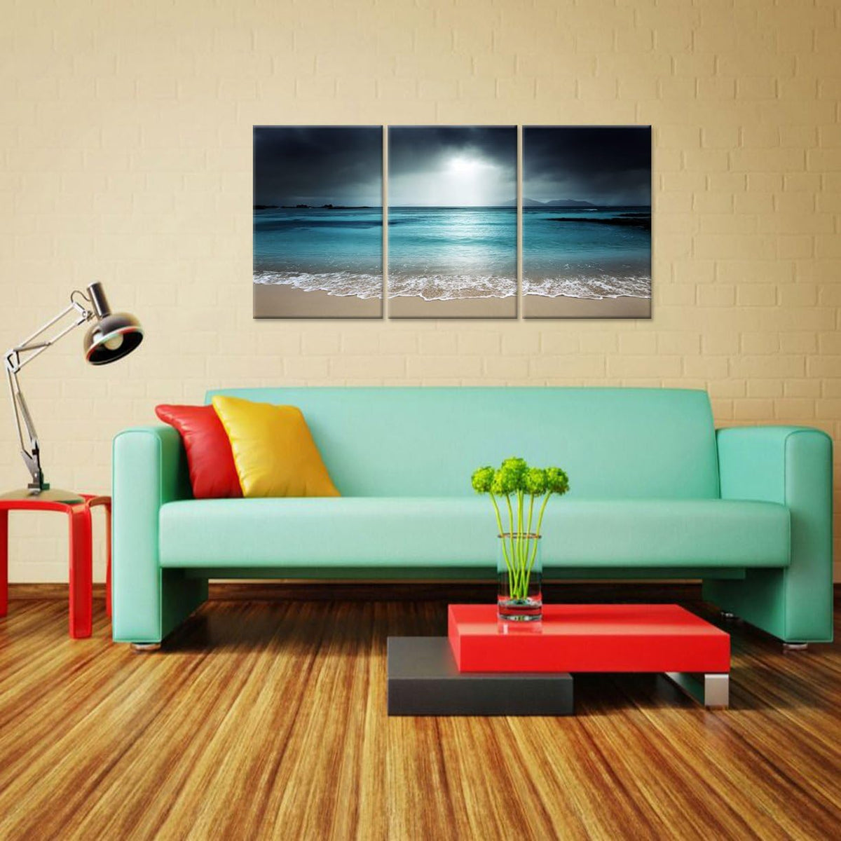 Blue Sea Canvas Wall Art T3074