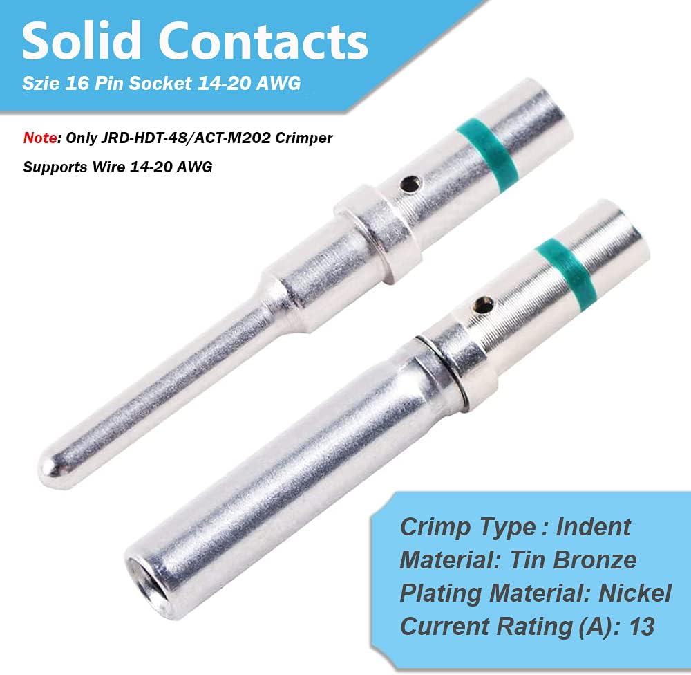 2 Pin Connector 10 Sets Gray Waterproof Electrical Wire Connector with Solid Contacts 14-20AWG V688