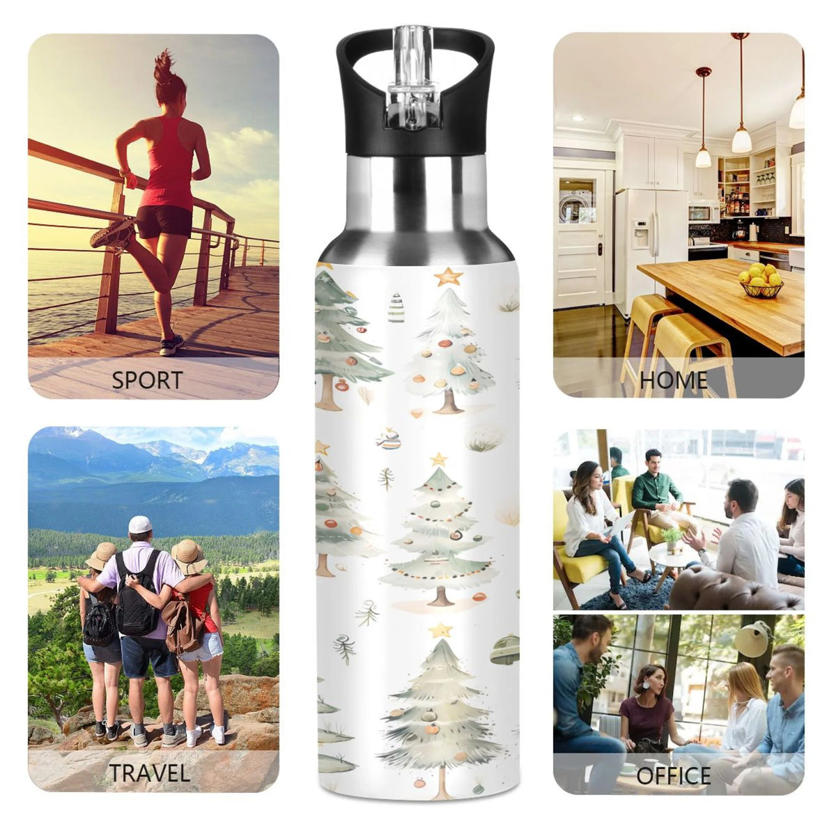 Stainless Steel Insulated Water Bottle with Straw Lid G419787