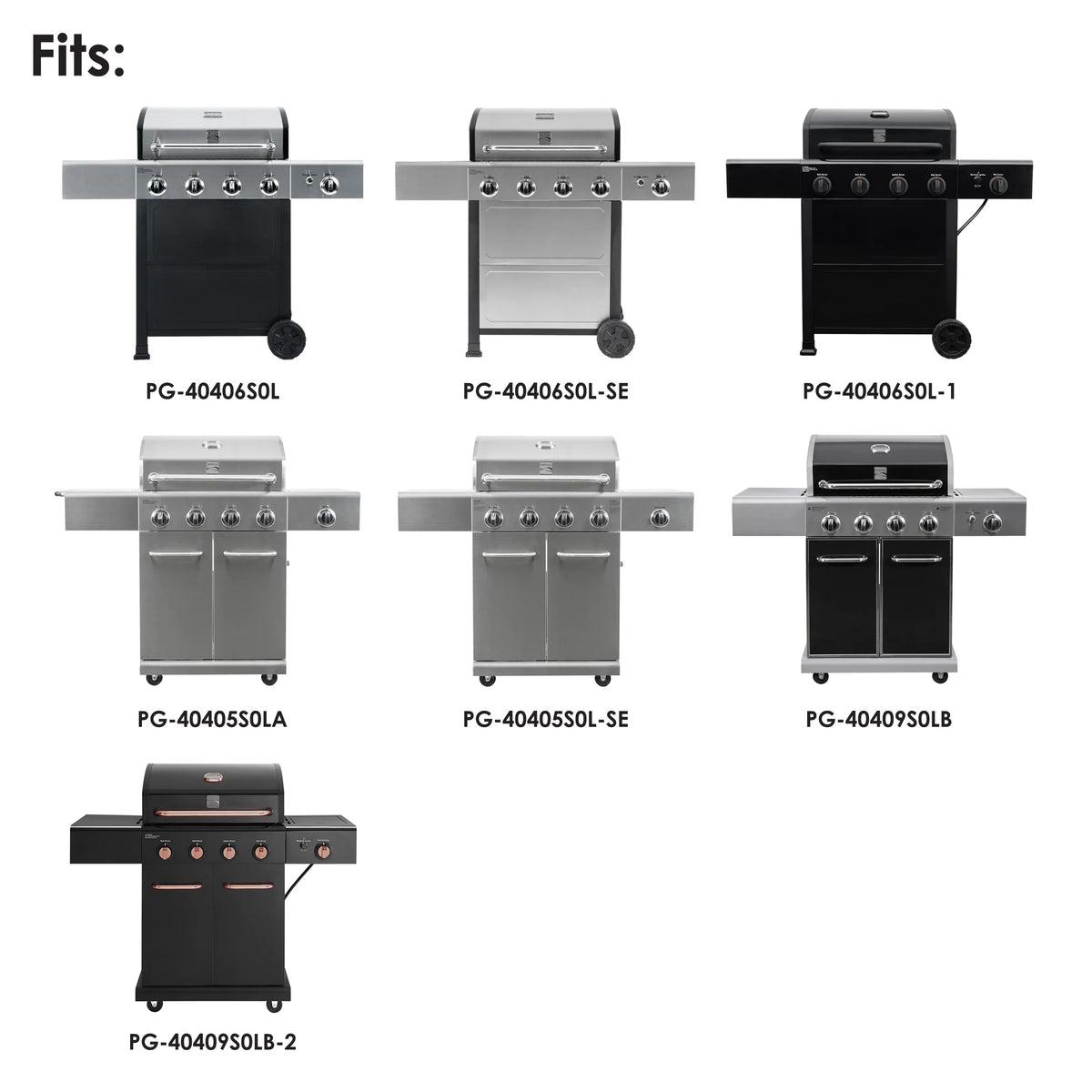 Gray 56-Inch Grill Cover for 4-Burner Gas Grill D7028