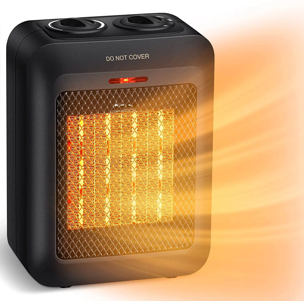 Portable Ceramic Space Heater, 1500W/750W Electric Heater with Overheat and Tip Over Protection W621