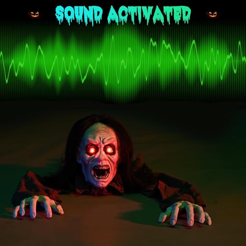Zombie Groundbreaker with Scary Sound & LED Flashing Eyes Outdoor Decoration L125
