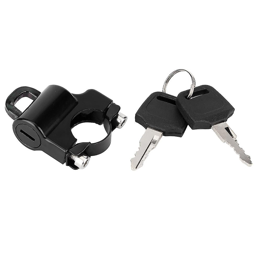 Motorcycle Helmet Security Lock With 2 Keys For 0.9in Handlebar L83569