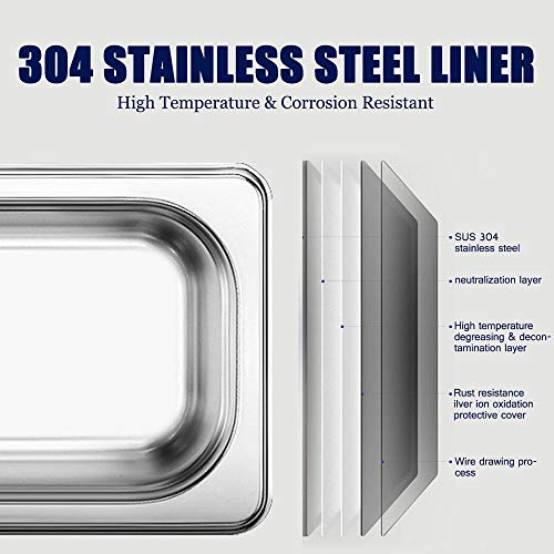 4.5L 180W Ultrasonic Cleaner with 304 Stainless Steel and Digital Timer T79286
