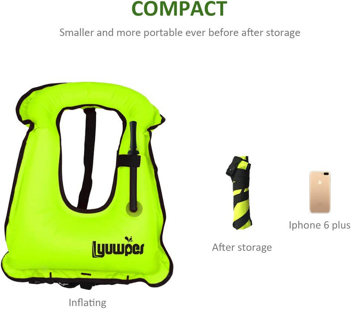 Inflatable Snorkel Vest Adult Snorkeling Jackets S646045
