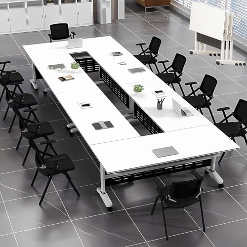 Mobile Folding Conference Table with Wheels (4PCS) I804132