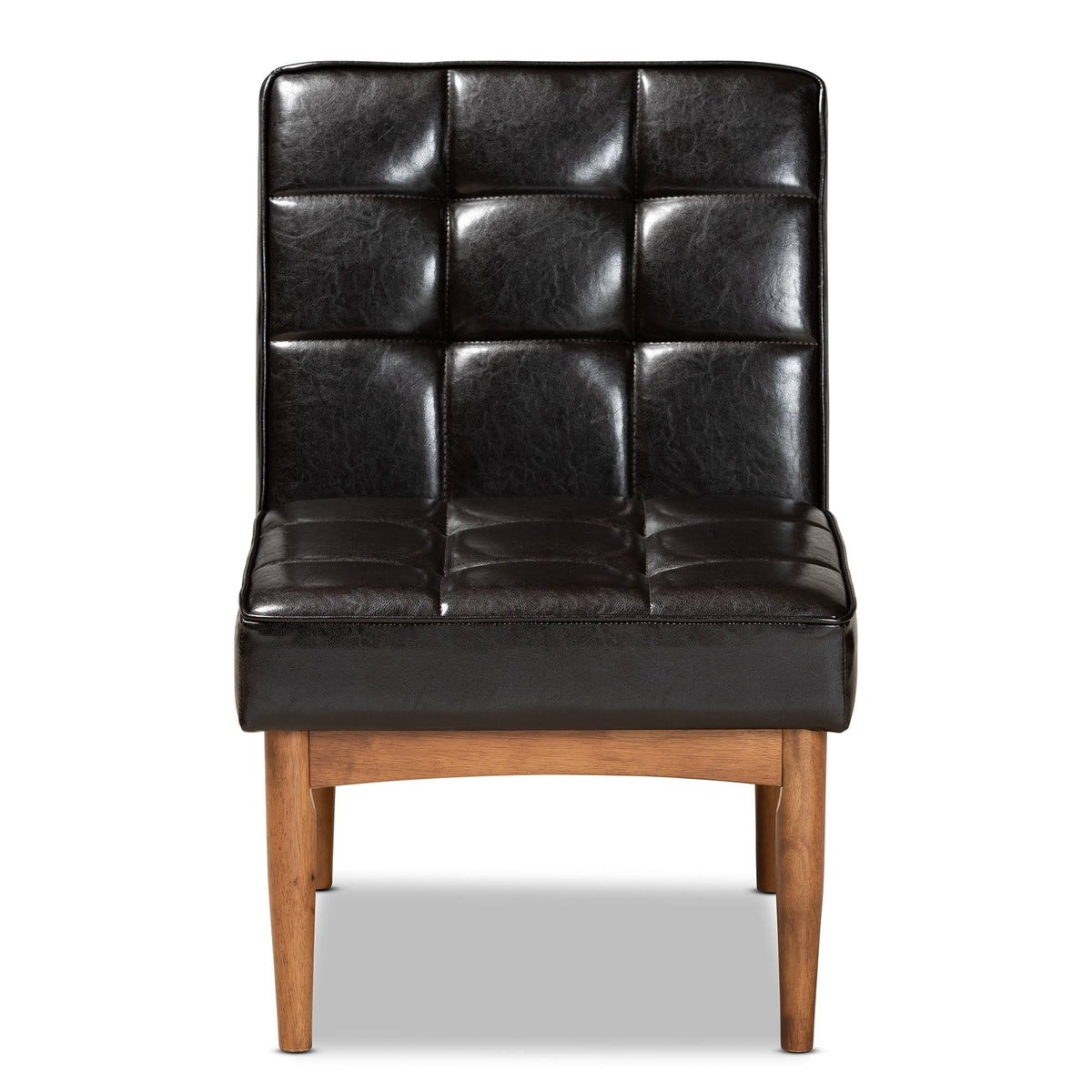 Dark Brown Mid-Century Modern Dining Chair U8992