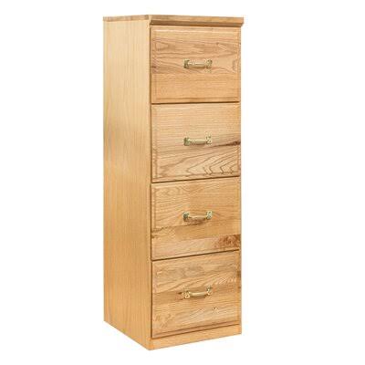 Light Oak 4-Drawer Vertical Filing Cabinet Q709