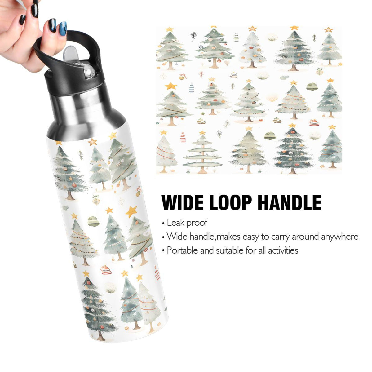 Stainless Steel Insulated Water Bottle with Straw Lid G419787