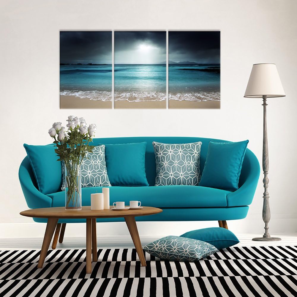 Blue Sea Canvas Wall Art T3074