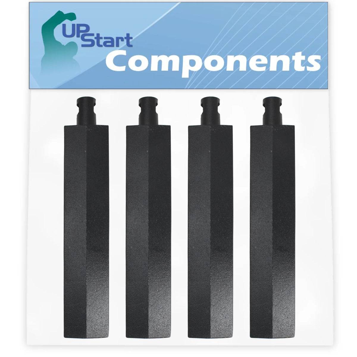 4-Pack BBQ Gas Grill Tube Burner Replacement Parts, Cast Iron Pipe Burners 15 3/4" Z243