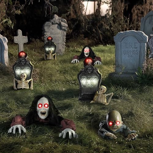 Zombie Groundbreaker with Scary Sound & LED Flashing Eyes Outdoor Decoration L125