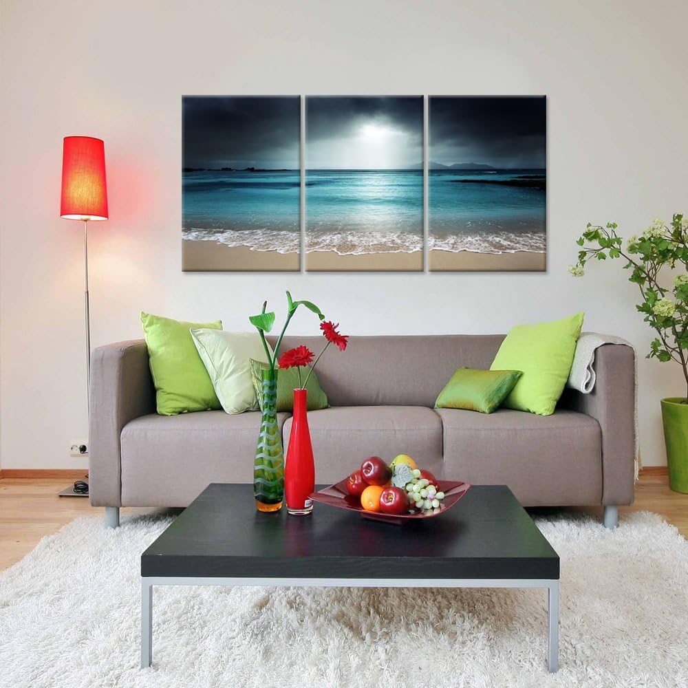 Blue Sea Canvas Wall Art T3074