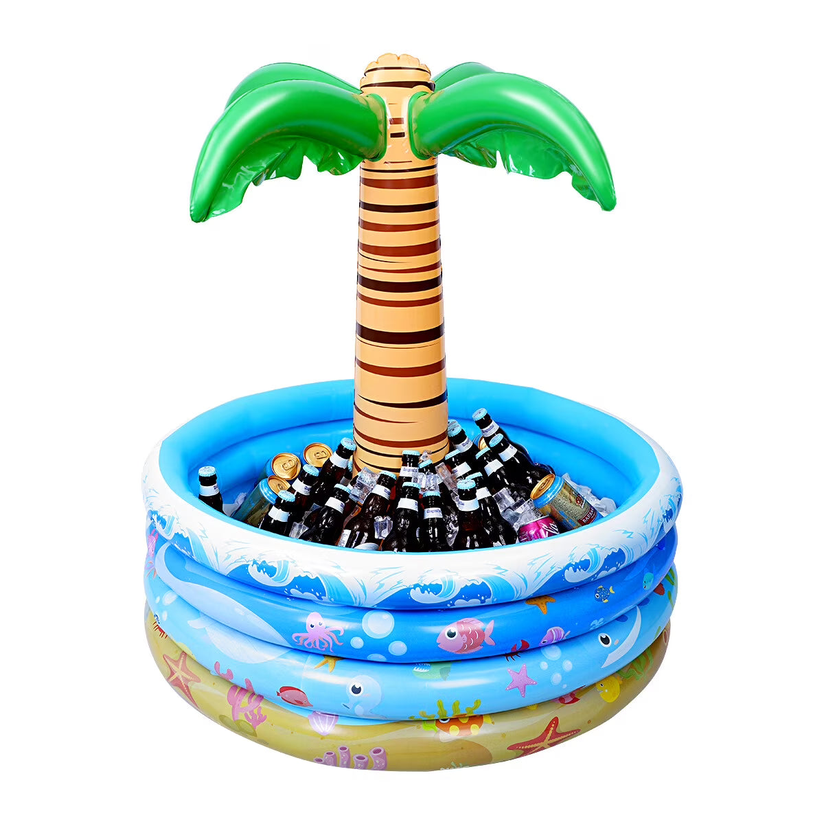 90x95cm Palm Tree Inflatable Cooler Drinking Holder I702