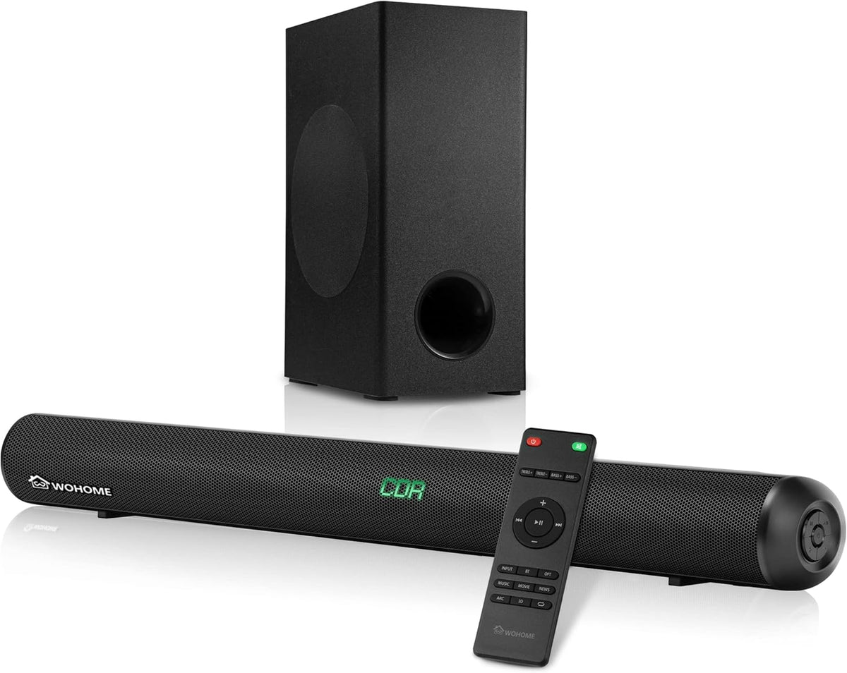 28-Inch 120W Sound Bar with Subwoofer and Wireless Bluetooth F407744