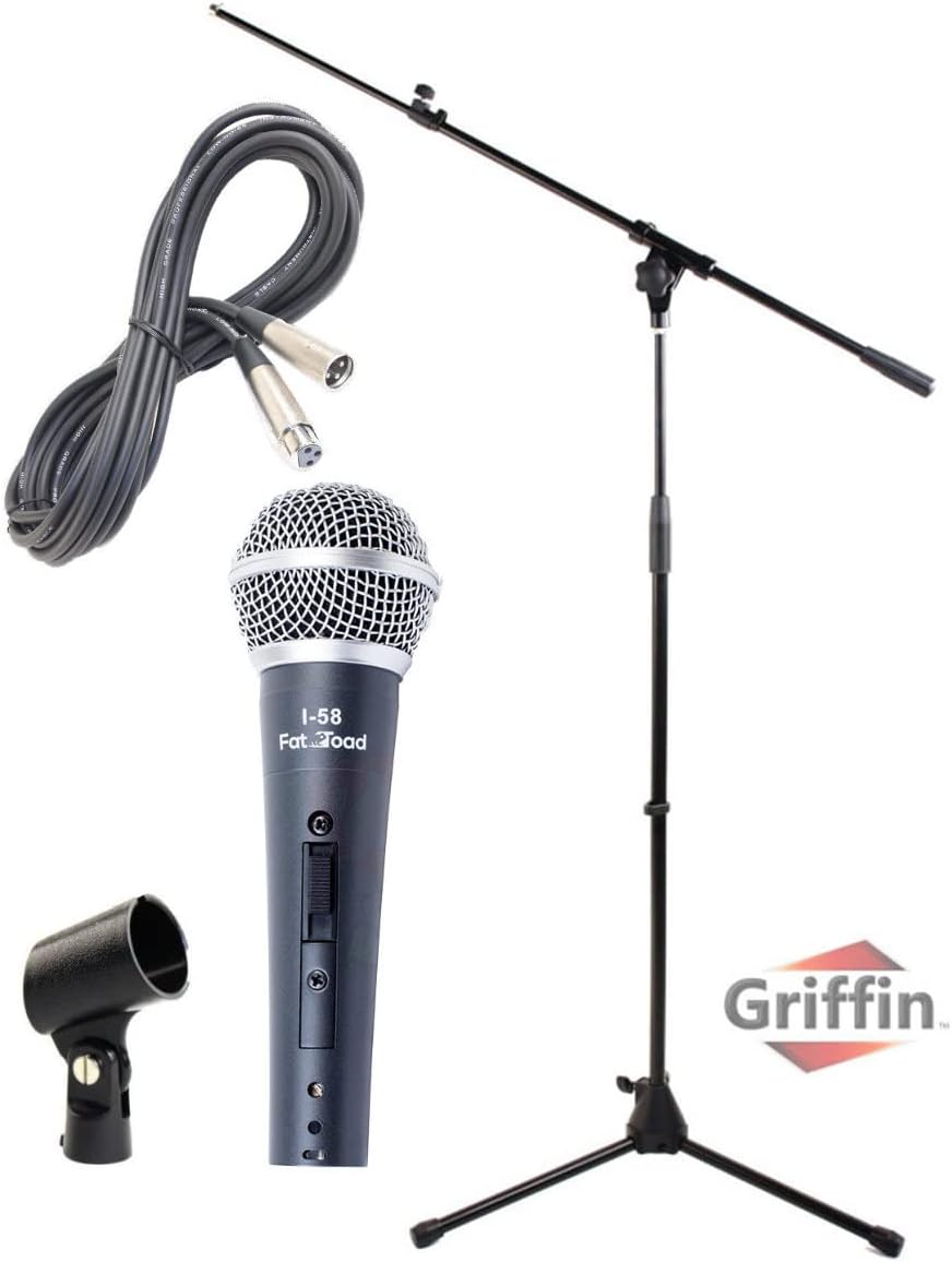 Telescoping Boom Arm Tripod Microphone Stand with 20FT XLR Cable, Pack of 2 C670