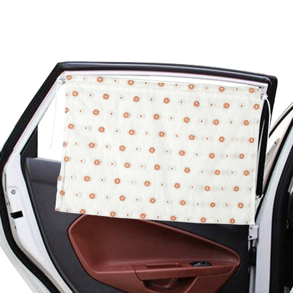 Car Window Curtains Sun Shade with UV Protection Sunshades Screen with Lace Trim H772607
