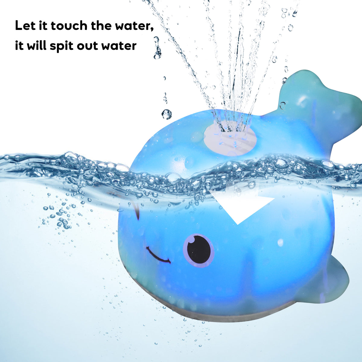 2 Pcs Spouting Whale Bath Tub Toy O3635