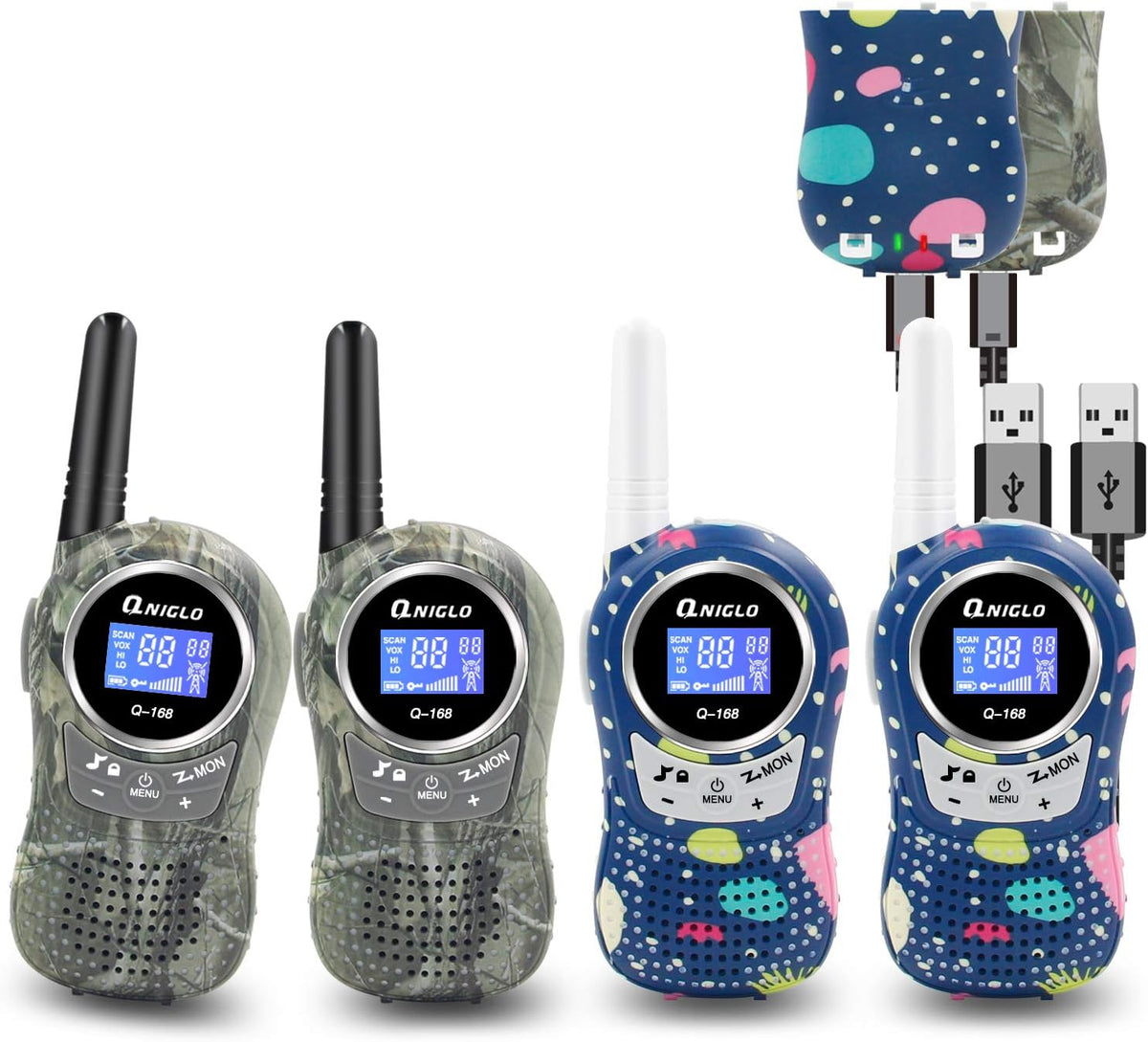 4 Pack Rechargeable Walkie Talkies S219