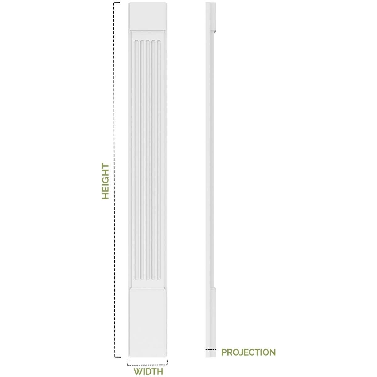 Plain PVC Pilaster with Decorative Capital & Base (Pair) J3847