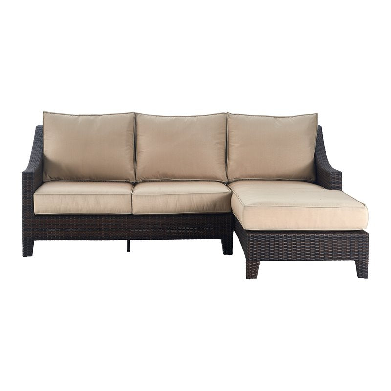 Terra Brown Wicker Outdoor Chaise Sectional D35721
