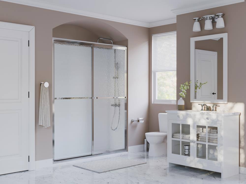 Framed Sliding Shower Door Chrome V215