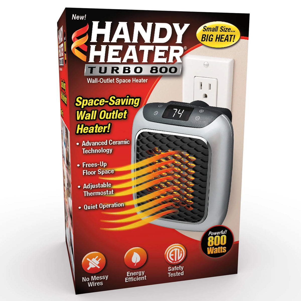 Personal Electric Ceramic Space Heater, 800 Watts H215930