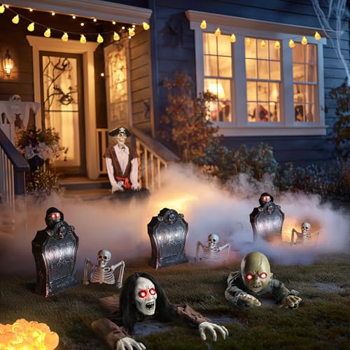 Zombie Groundbreaker with Scary Sound & LED Flashing Eyes Outdoor Decoration L125
