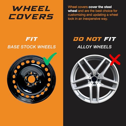 17" Gloss Black Car Wheel Cover Set of 4 I263