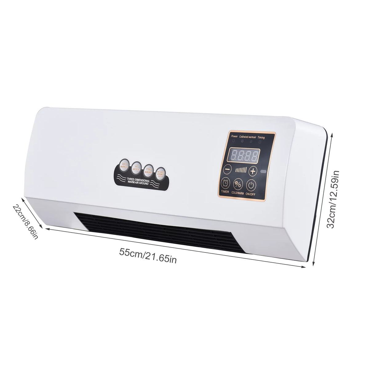 1800W Heater and Air Conditioner Combo, 2-in-1 Electric Cooling and Heating Fan with Remote Control X845337