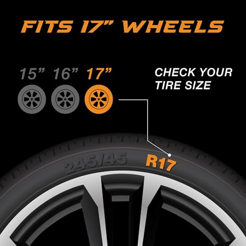 17" Gloss Black Car Wheel Cover Set of 4 I263