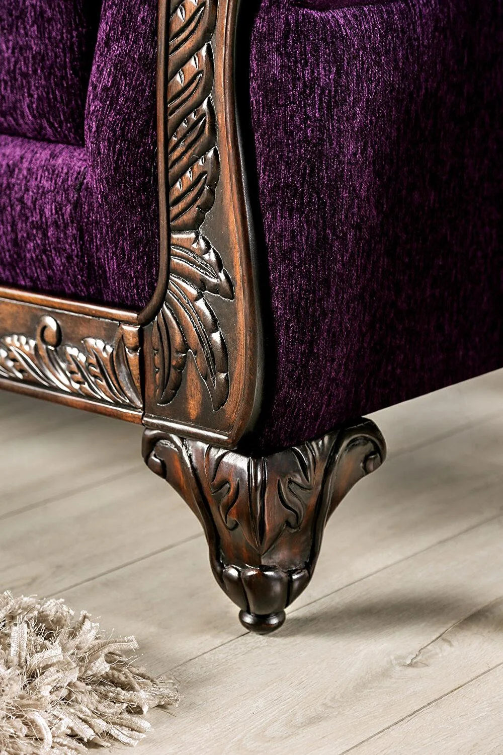Purple Chenille Sofa and Loveseat P370
