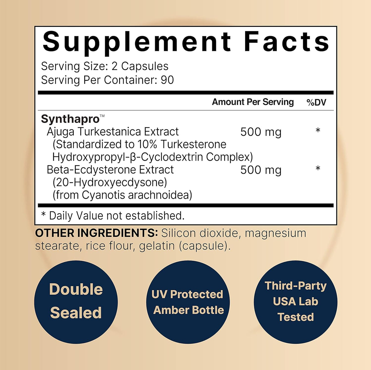 Turkesterone Supplement 500mg 180 Capsules P768804