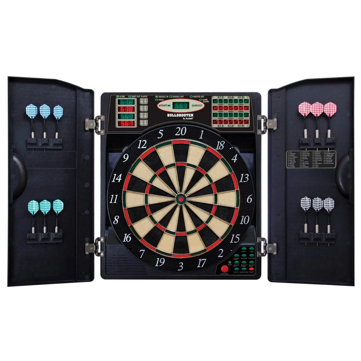 LED Electronic Dartboard Cabinet Set M214