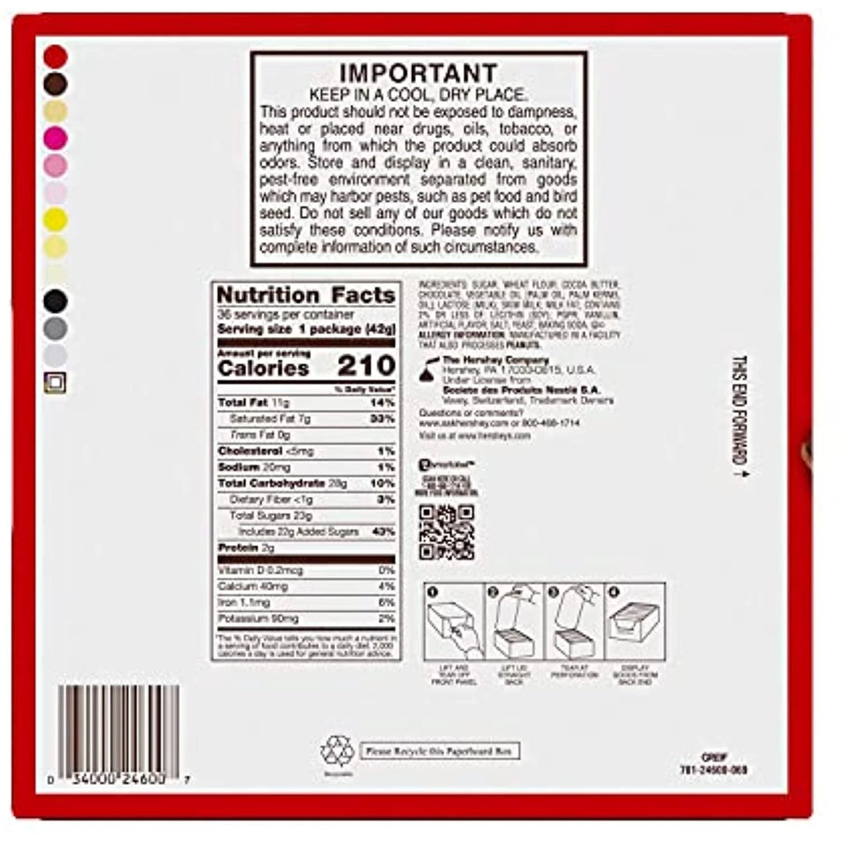 1.5 Oz Milk Chocolate Wafer Candy Bars (36 Count) D60592