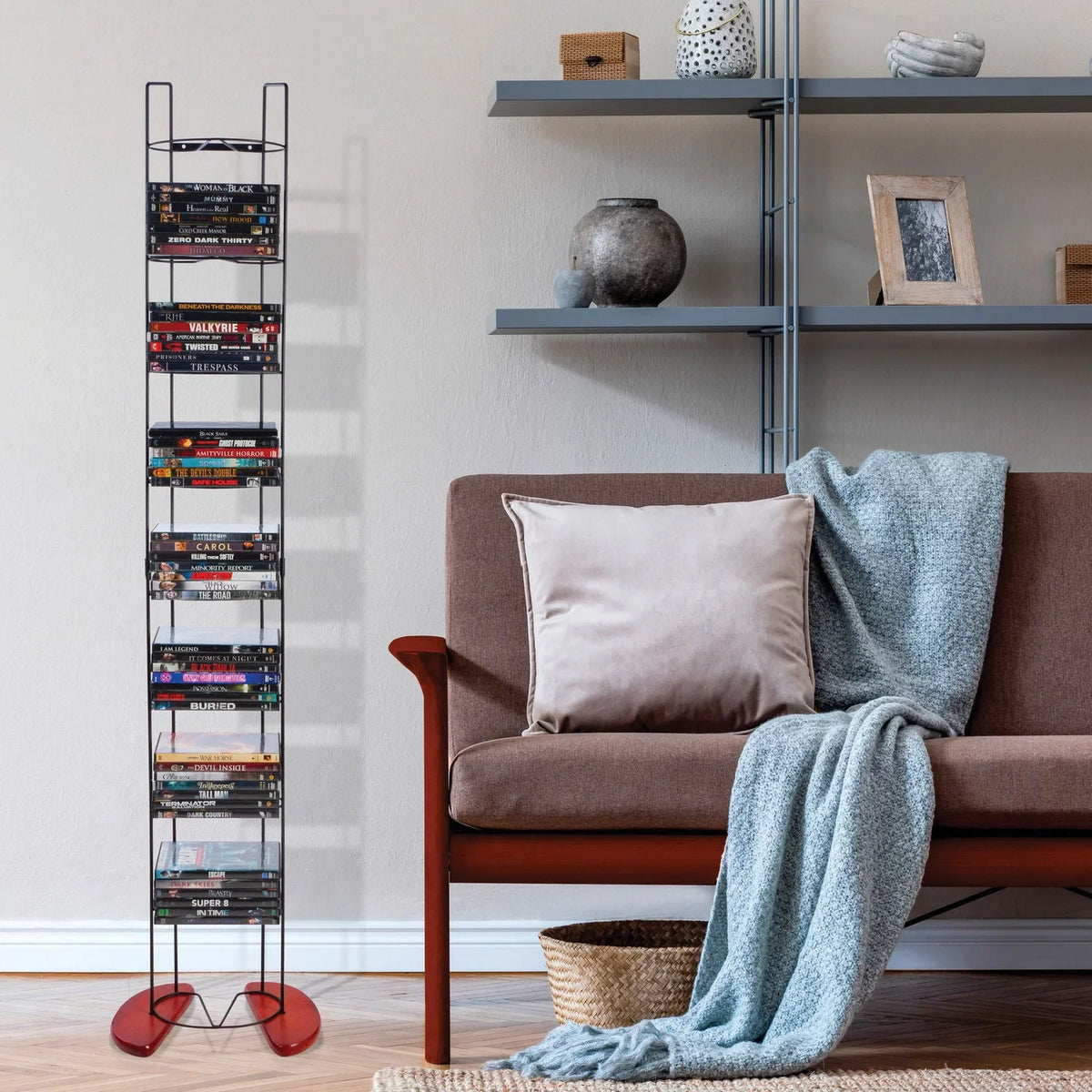 Black Media Storage Tower U85101
